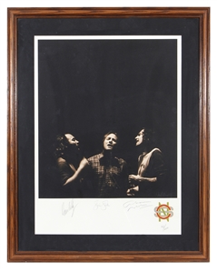 Crosby Stills & Nash Signed Original Vintage Limited Edition Lithograph (63/200) REAL
