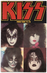 KISS Signed Oversized World Tour 77 & 78 Concert Tour Program