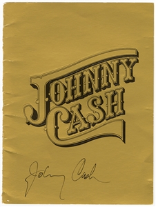 Johnny Cash Signed Original Circa 1975 Concert Tour Program Cover