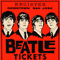 Beatles San Jose Ticket Poster