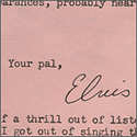 Elvis Presley Fan Club Letter