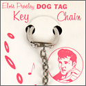 Elvis Presley Dog Tag Key Chain On Card