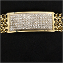 Elvis Presley Owned and Worn Solid 14KT Gold Diamond Pavé Bracelet