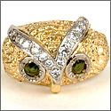 Elvis Presley’s Owned and Worn 14KT Gold and Diamond Owl Ring