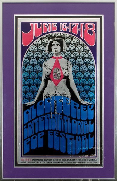 Monterey Pop Festival Original Concert Poster