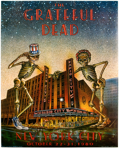 Grateful Dead Radio City Music Hall Concert Poster