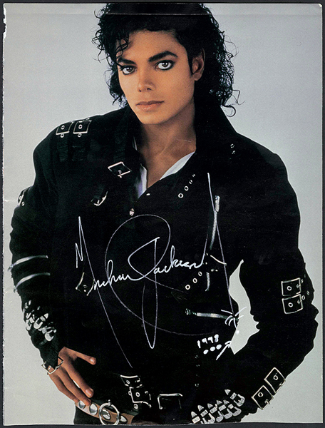 Michael Jackson Signed Program Picture