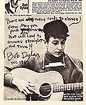 Bob Dylan Signed and Inscribed "Folk Song Magazine" With "Blowin in the Wind" Lyrics