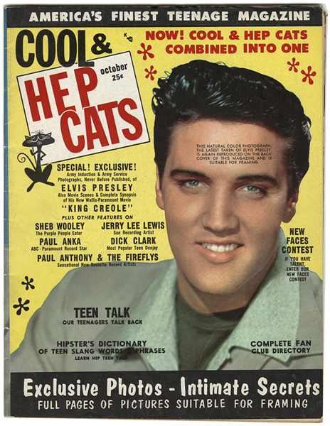 "Cool & Hep Cats" Magazine Featuring Elvis Presley On the Cover