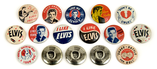 Elvis Presley Vending Machine Mini Pinback Buttons (16)