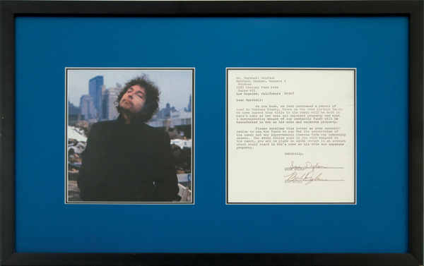 Bob Dylan Circa 1974 Signed Contract