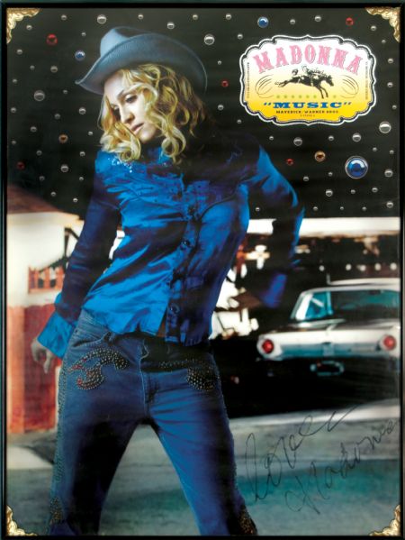 Madonna Signed "Music" Album Poster