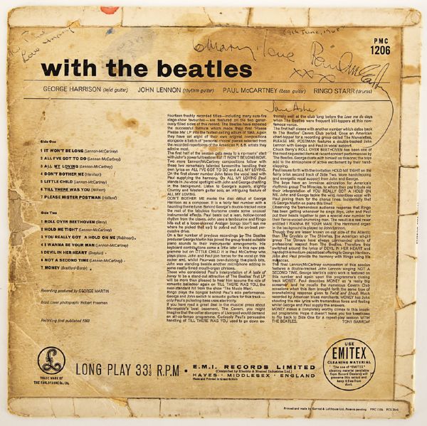 Paul McCartney Signed "With The Beatles" Album