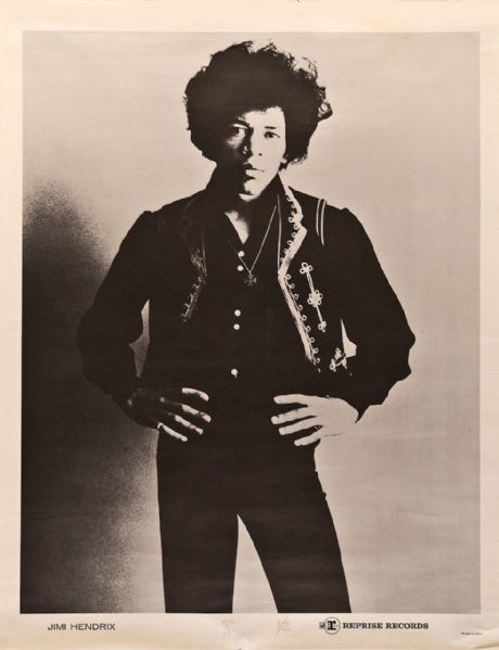 Jimi Hendrix Initialed Original Poster Proof