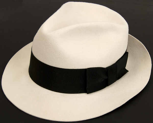 Michael Jackson Owned and Worn "Smooth Criminal" Dangerous Tour White Fedora Hat