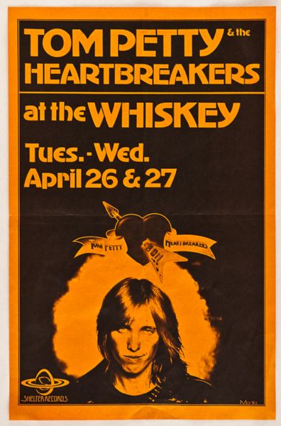 Tom Petty & the Heartbreakers Original Concert Poster From the Whiskey 1978