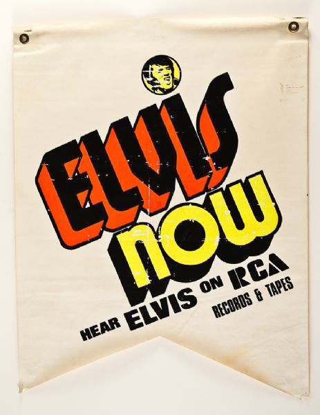 Elvis Presley Original "Elvis Now" RCA Hanging Banner