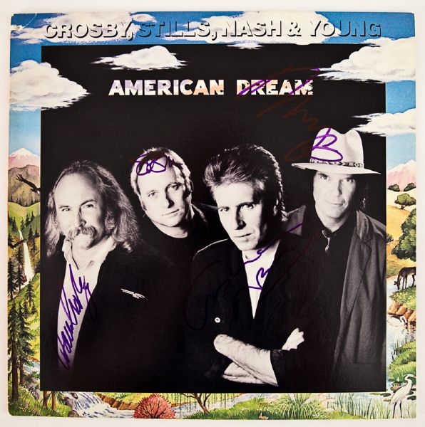 Crosby Stills Nash & Young Signed "American Dream" Album