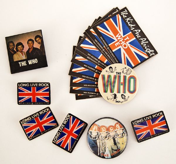 The Who Rare Collection of Pins and Cloth Patches