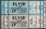Elvis Presley August 17, 1977 Unused Concert Tickets (2)