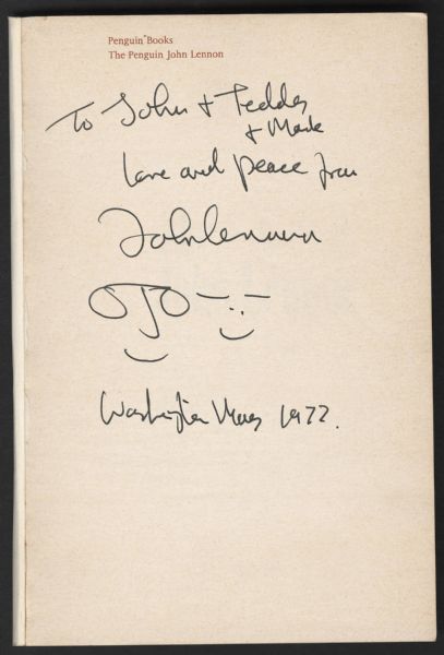 John Lennon Signed & Inscribed "The Penguin" With Hand-Drawn Caricatures