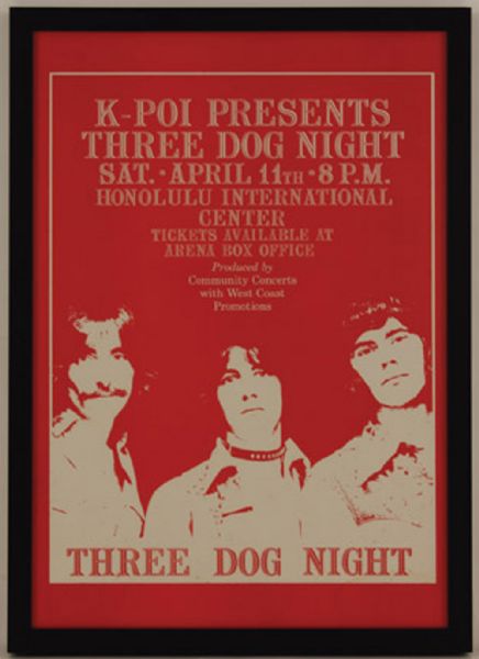 Three Dog Night Honolulu International Center Original Concert Poster