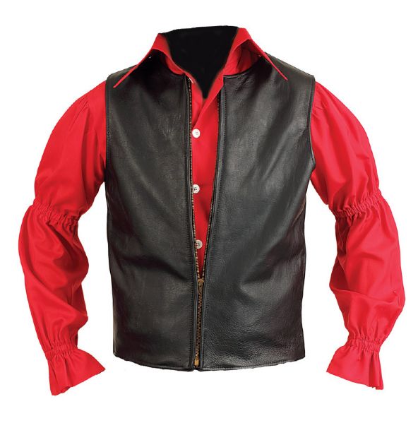 Elvis Presley Worn "Frankie and Johnny" Western Costume Co. Black Leather Vest