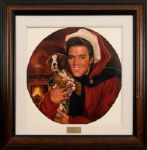 Elvis Presley "Hound Dog Christmas" Oil Painting by Ralph Wolfe Cowan