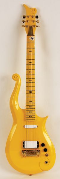 Prince Owned and Stage Used Yellow Cloud Guitar
