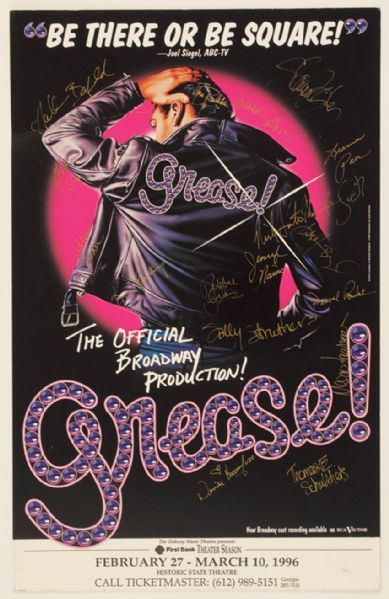 1996 "Grease" Broadway Cast Signed Broadside