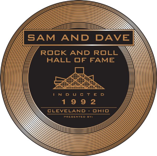 Sam and Dave Rock and Roll Hall of Fame Inductee Permanent Plaque