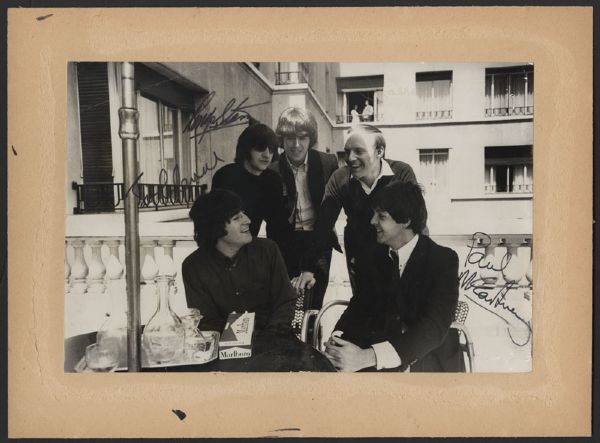 Beatles Signed One-Of-A-Kind Original Candid Photograph With DJ Chris Denning