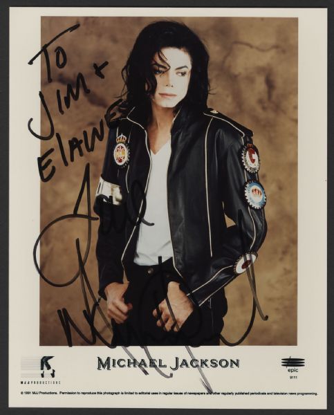 Michael Jackson Signed  & Inscribed Photograph