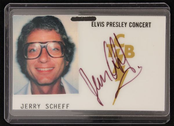Jerry Scheff Original Elvis Presley 1977 Tour TCB ID Badge