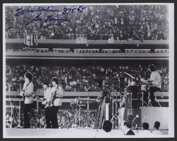 Beatles Promoter Sid Bernstein Signed Shea Stadium Concert Photograph