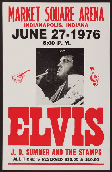 Elvis Presley Market Square Arena Concert Poster