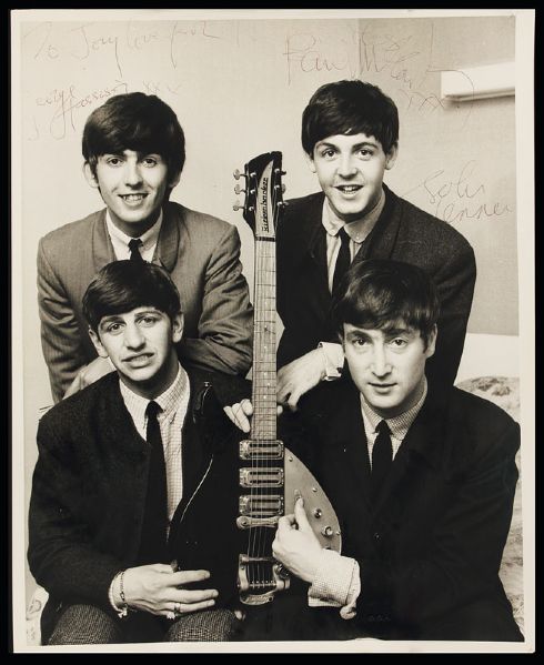 The Beatles Signed Oversized Black and White Photograph Circa 1963