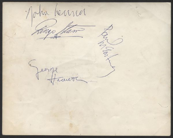 Beatles Original 1963 Photograph Signed on Verso