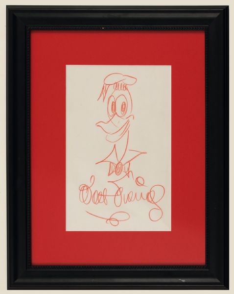 Walt Disney Signed Original Donald Duck Drawing