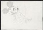 Michael Jackson Signed Mickey Mouse Drawing