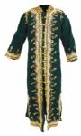 Elvis Presley Owned and Worn Dark Green Velvet Embroidered Kaftan With Elaborate Sequins and Pearl Design