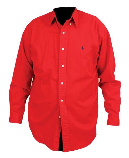 Michael Jackson Owned and Worn Red Long-Sleeved Shirt