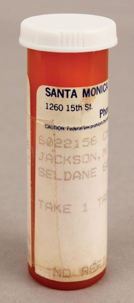 Michael Jacksons Personal Prescription Seldane Pill Bottle