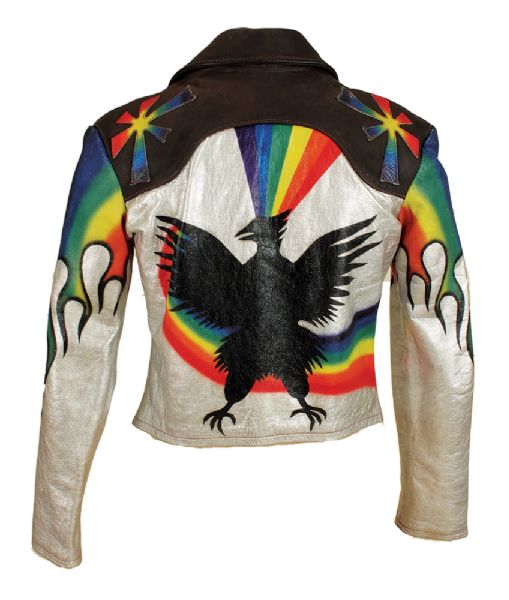 Elvis Presley Owned and Stage and Personally Worn Hand Painted Motorcycle Jacket