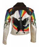 Elvis Presley Owned and Stage and Personally Worn Hand Painted Motorcycle Jacket