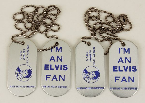 Original 1956 Elvis Presley Enterprises Dog Tags