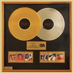Original 1983 WDIA Gold and Platinum Records Award Featuring Michael Jackson, The Isley Brothers and Luther Vandross