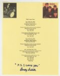 Beatles Andy White Signed and "P.S. I Love You" Inscribed Lyrics