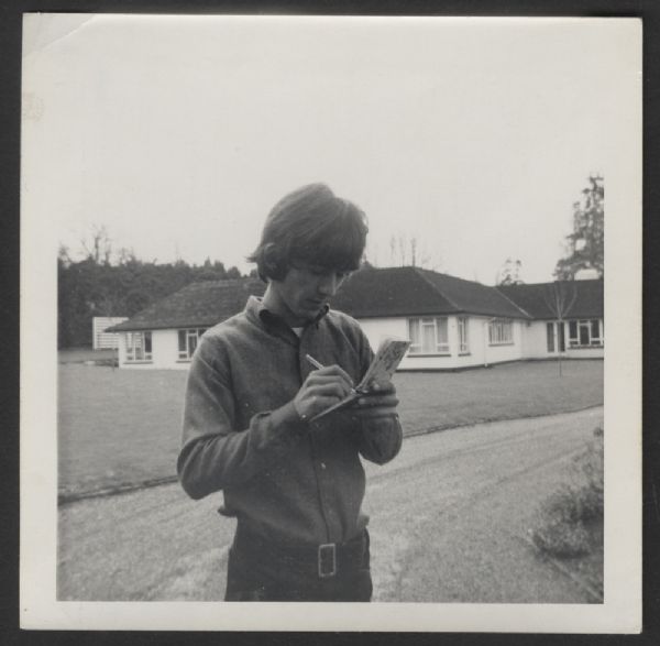 George Harrison Original Snapshot Photograph That He Has Signed and Inscribed on the Verso