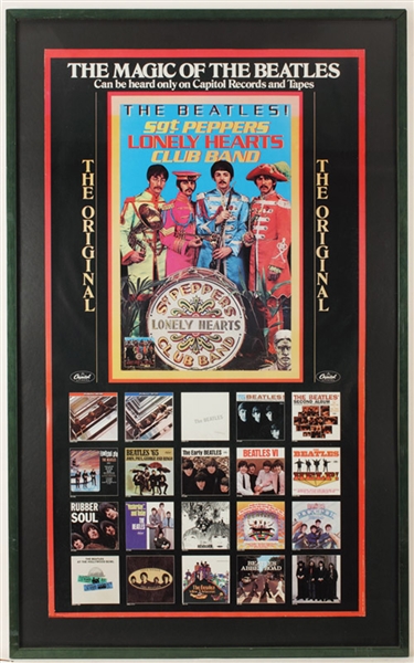 Beatles Original Capitol Records Record Store Promotional Poster